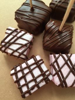 Raspberry Marshmallows that pair beautifully with Madagascar origin chocolate