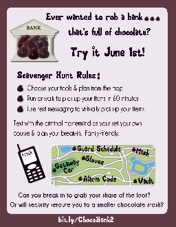 Chocolate Bank Robbery Scavenger Hunt
