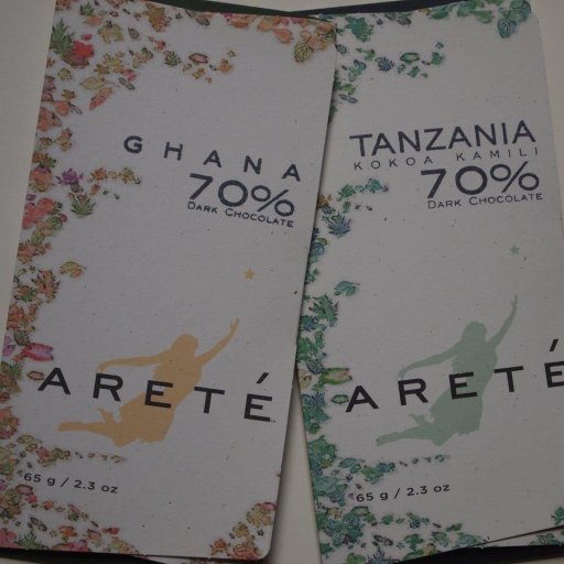 ARETÉ Ghana 70% and Tanzania Kokoa Kamili 70%