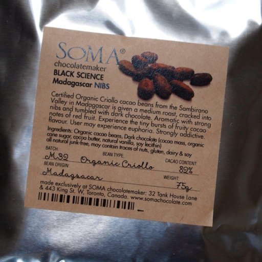 SOMA Madagascar nibs covered with Peruvian chocolate