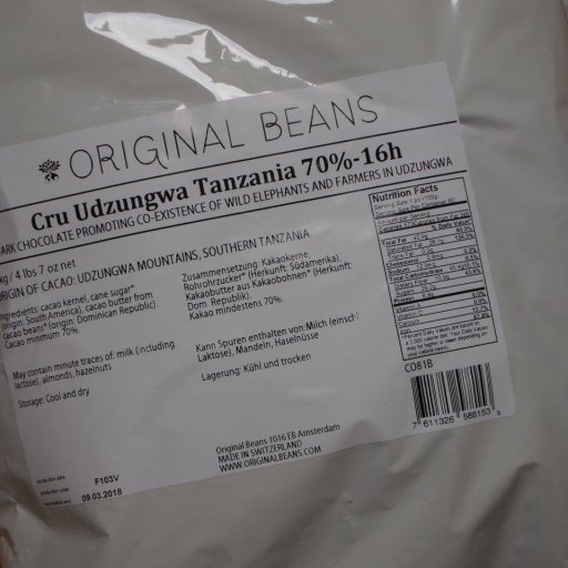 Original Beans Cru Udzungwa Tanzania 70% 16H conch