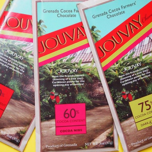 Jouvay Grenada 60%, 60% with nibs and 75%