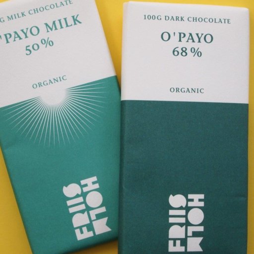 Friis Holm O'Payo milk 50% and dark 68%