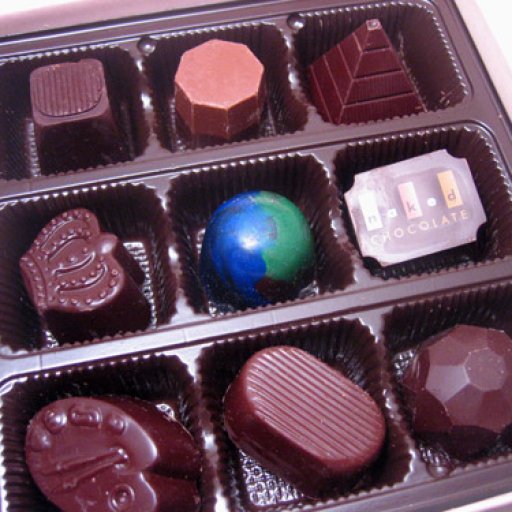 Naked Chocolate: Boxed Bonbons Opened