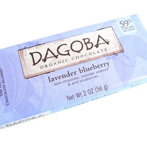 Dagoba Blueberry Lavender Bar Wrapper