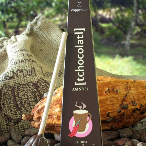 Plantation Hacienda Iara hot chocolate on a stick with chili