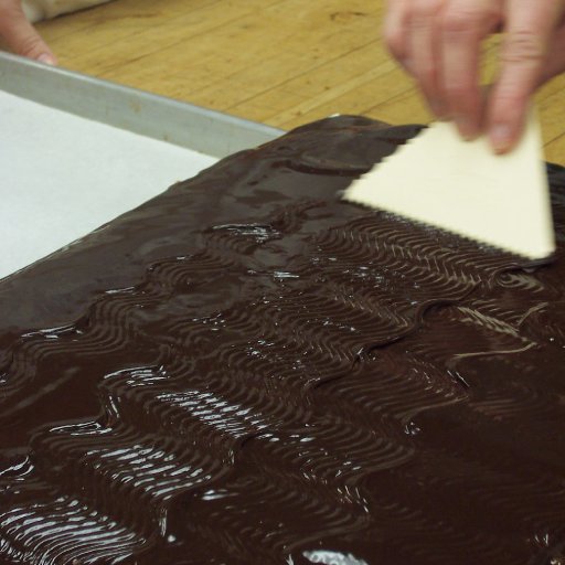 combing the ganache finish