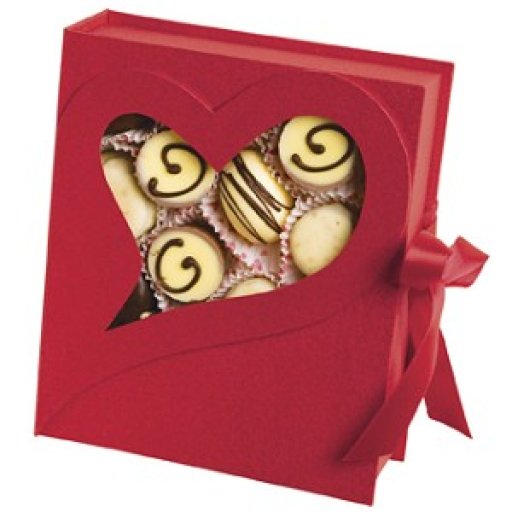 Red Open Heart Box