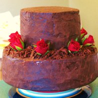 Hard ganache wedding cake