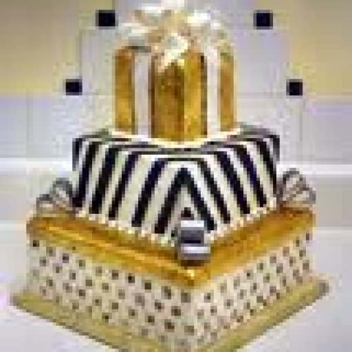 gold wedding cake