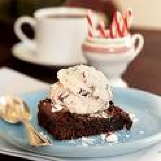 brownie with peppermint sticks