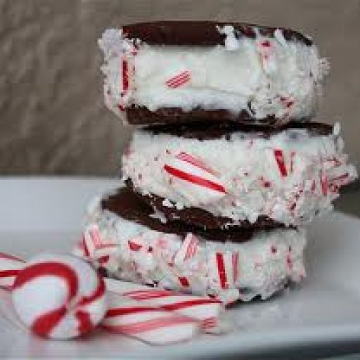 candy cane ice cream sandwiches