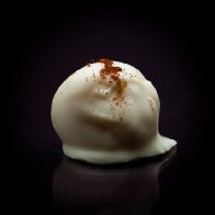 White chocolate truffle with orange and cointreau ganache