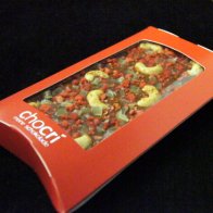 Ginger, Ground Chili, Volcano Cashews & Bacon Milk Chocolate Bar from Chocri