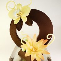 Orchid & Lotus Chocolate Sculpture