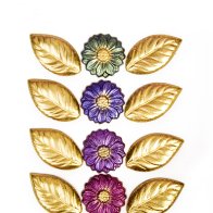 Gerbers & gold leaves