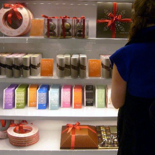 The beautiful  displays at Artisan du Chocolat