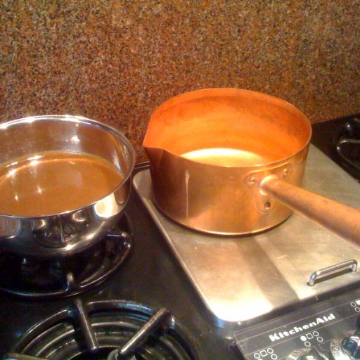 Copper Sugar Boiler and a Batch of Caramel