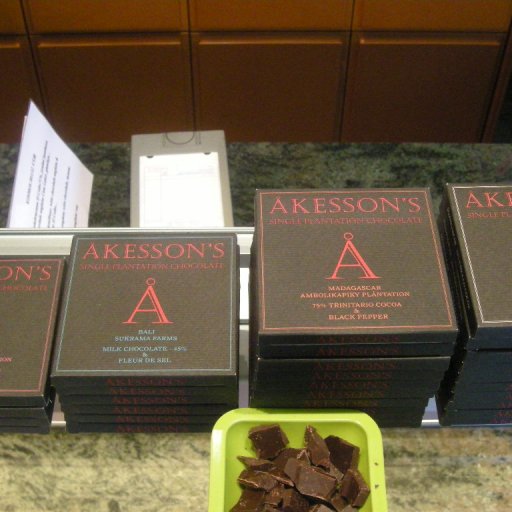 Always a treat this Akesson's lovely chocolate, thanks Bertil.