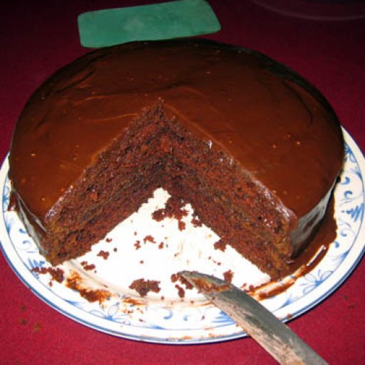 Sister's Chocolate Cake: Sliced