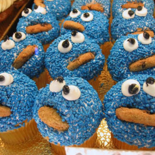 Cookie Monster Cupcakes