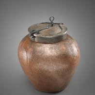 Micaceous Chocolatero (chocolate storage jar)