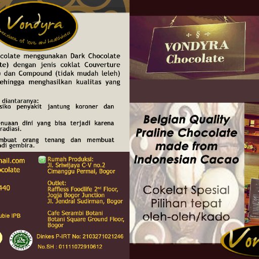 Vondyra Chocolate in Bogor Indonesia