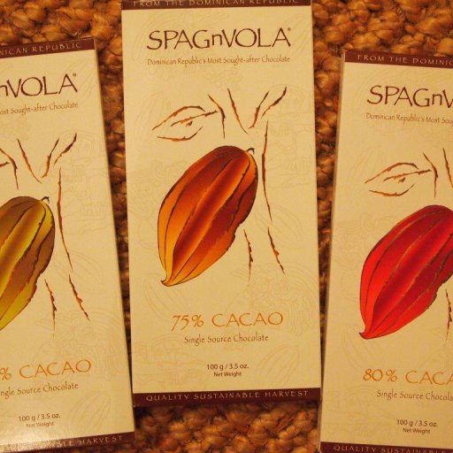 Spagnvola bars: Dominican Republic 70%, 75% and 80%