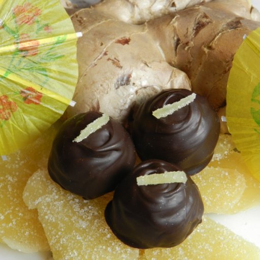 Candied Ginger Chocolate Truffles