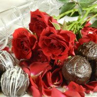 Rose Petal & Champagne Chocolate Truffles