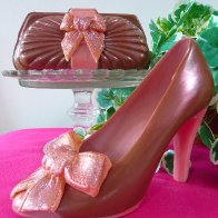 Chocolate Stiletto Shoe and Handbag / Purse