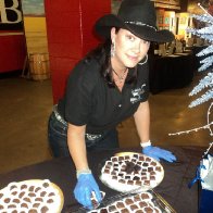 Setting up truffles at the Cattle Baron's Ball Detroit