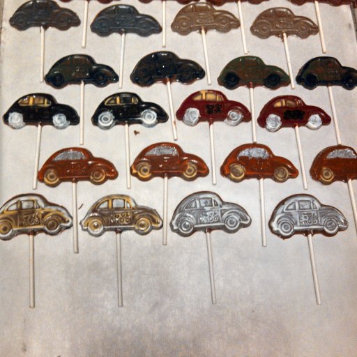 Hand painted VW bug pops
