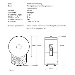 Hot Chocolate Dispenser Instructional manual