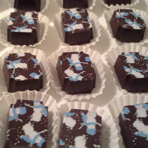 Snowmen in dark chocolate