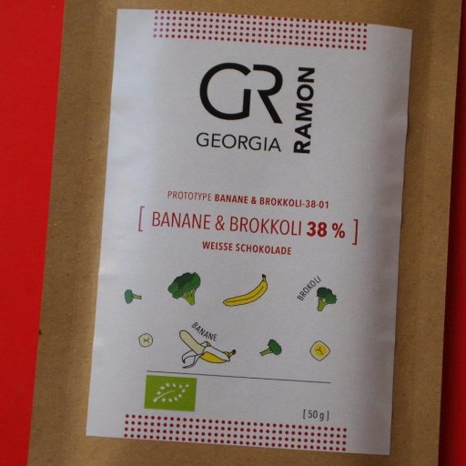 Georgia Ramon White Chocolate 38% with Banana and Broccoli